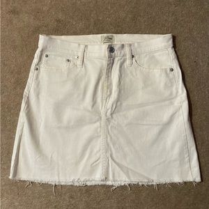 J.Crew White Denim Skirt